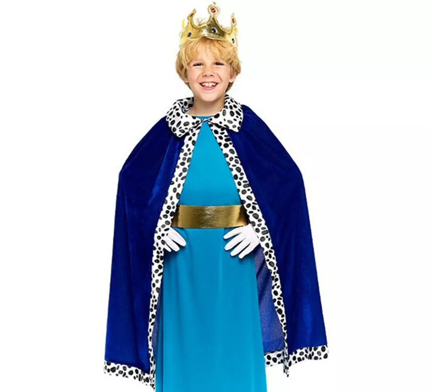 Translation missing: es.Kit de Rey Mago azul Infantil: Capa y Corona