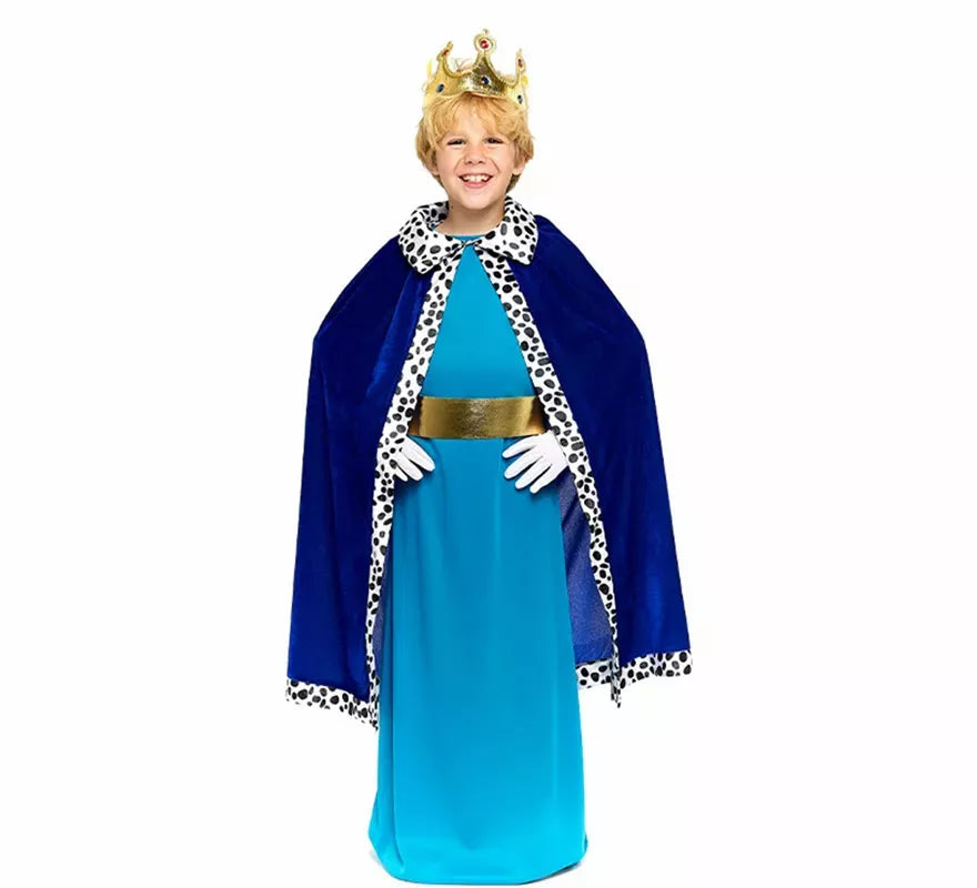 Translation missing: de.Kit de Rey Mago azul Infantil: Capa y Corona