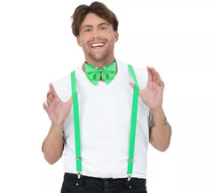 St. Patrick's-Set für Erwachsene: Fliege und Hosenträger