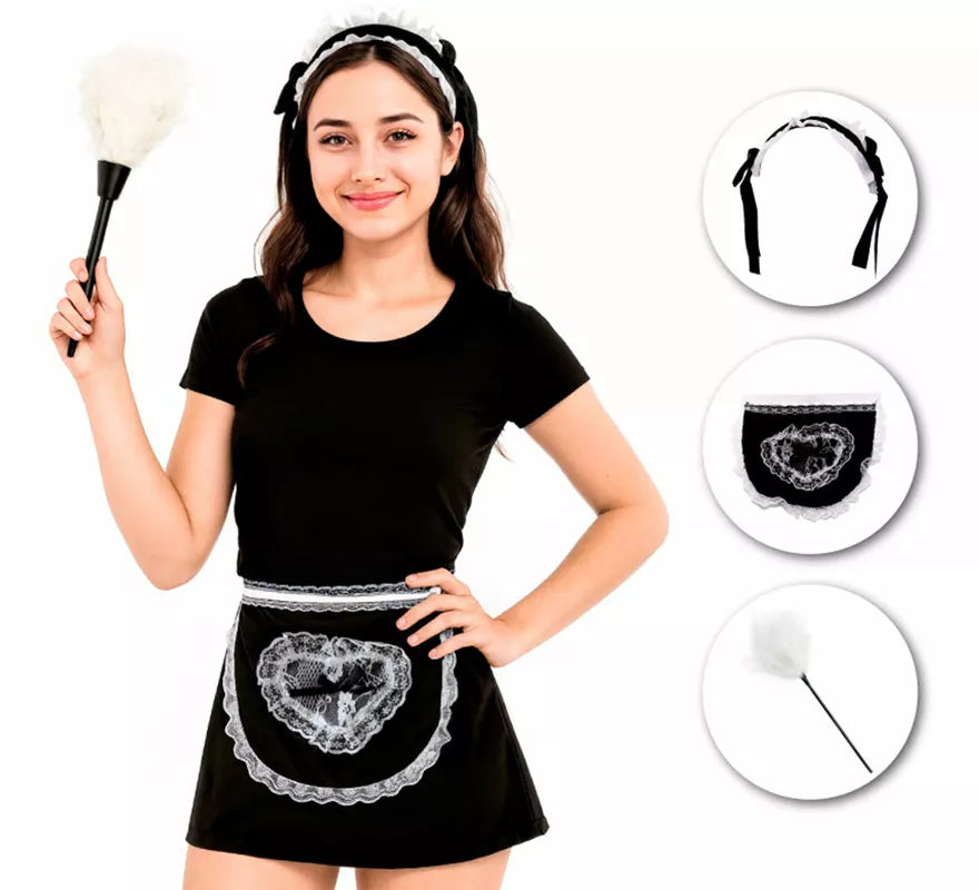 Translation missing: de.Kit de Sirvienta: Diadema, Delantal y Plumero