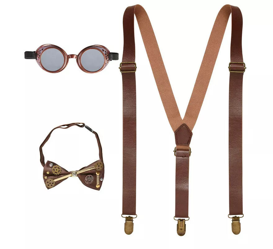 Translation missing: de.Kit de Steampunk: Gafas, Tirantes y Corbatín