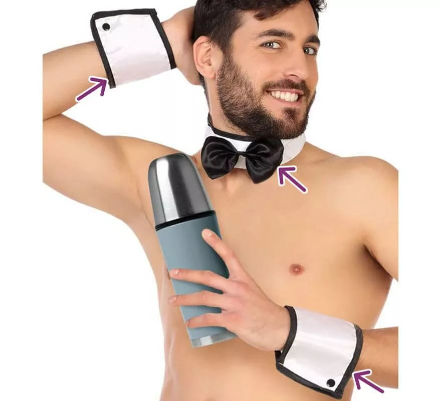 Translation missing: de.Kit de Stripper: 2 Muñequeras y Cuello con Pajarita