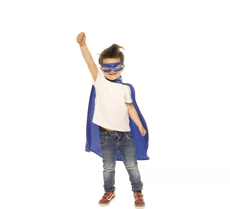 Translation missing: de.Kit de Superhéroe Azul Infantil: Capa y Antifaz