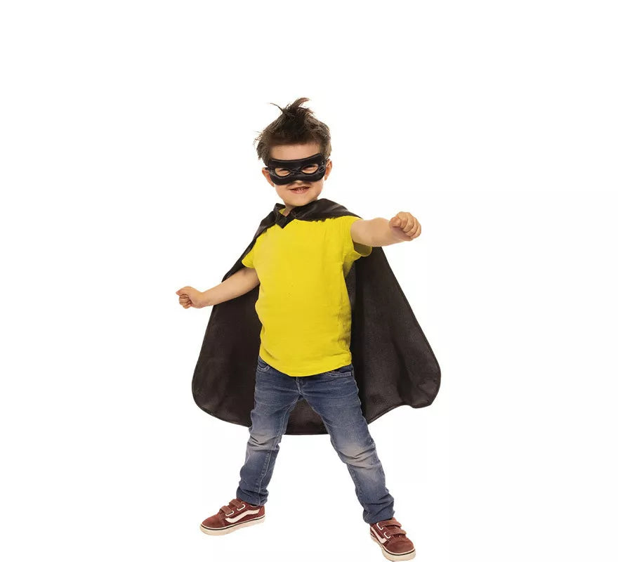 Translation missing: de.Kit de Superhéroe Negro Infantil: Capa y Antifaz