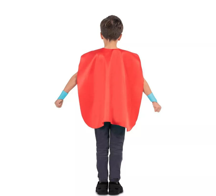 Translation missing: de.Kit de Superhéroe rojo infantil: antifaz, capa y cinturón