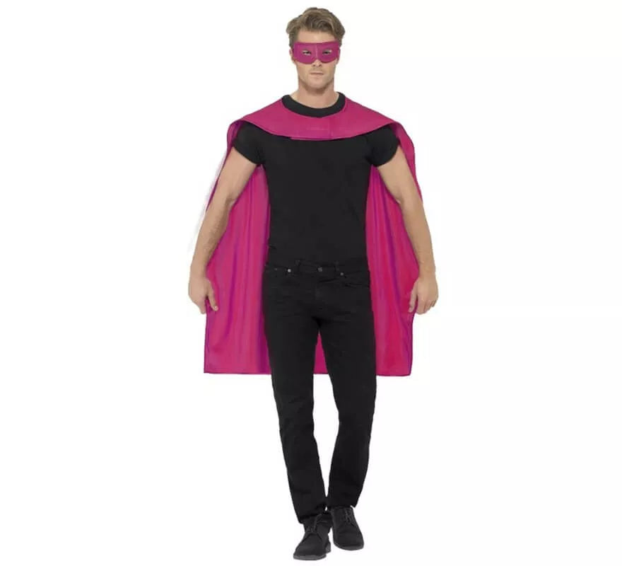 Translation missing: de.Kit de Superhéroe Rosa adulto: Capa y Antifaz