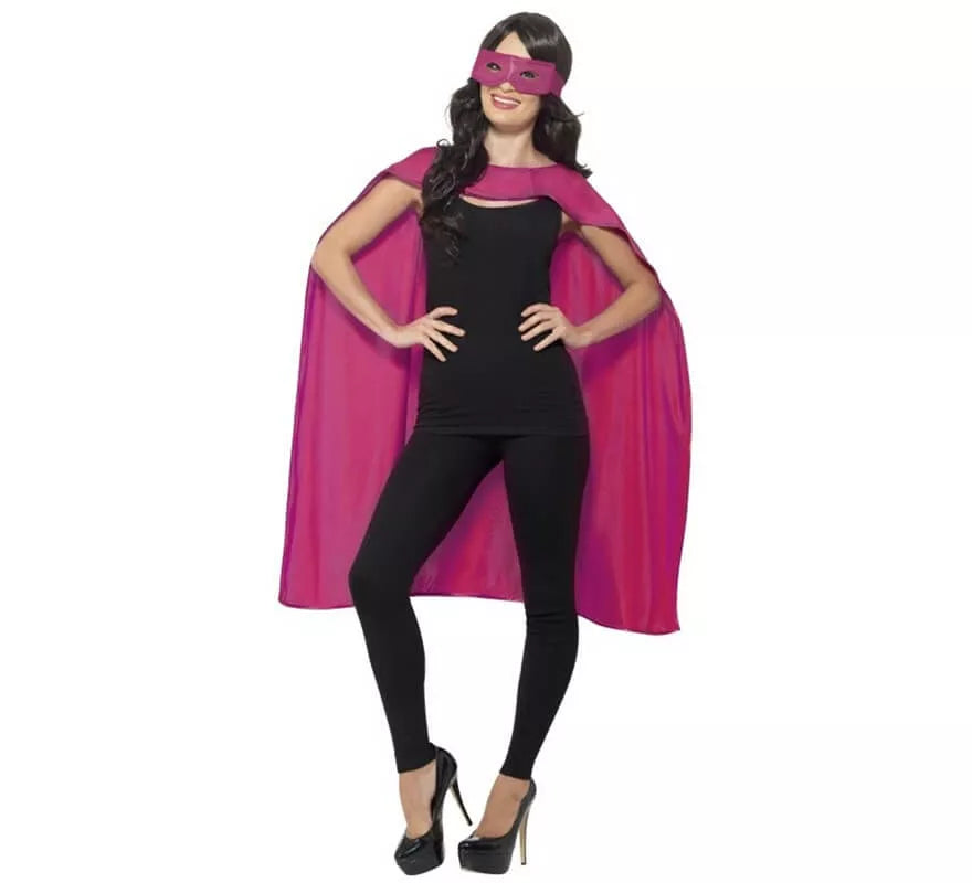Translation missing: de.Kit de Superhéroe Rosa adulto: Capa y Antifaz