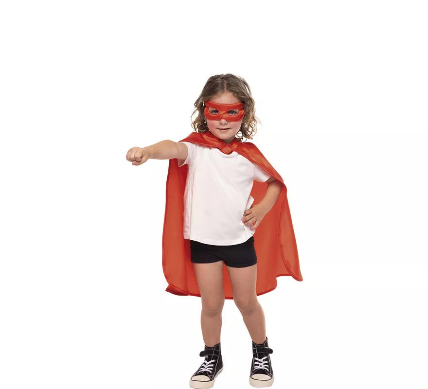 Translation missing: de.Kit de Superheroína Rojo Infantil: Capa y Antifaz