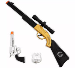 SWAT-Ausrüstung: Abzeichen, 50x10 cm Gewehr und 18,5x9 cm Plastikpistole