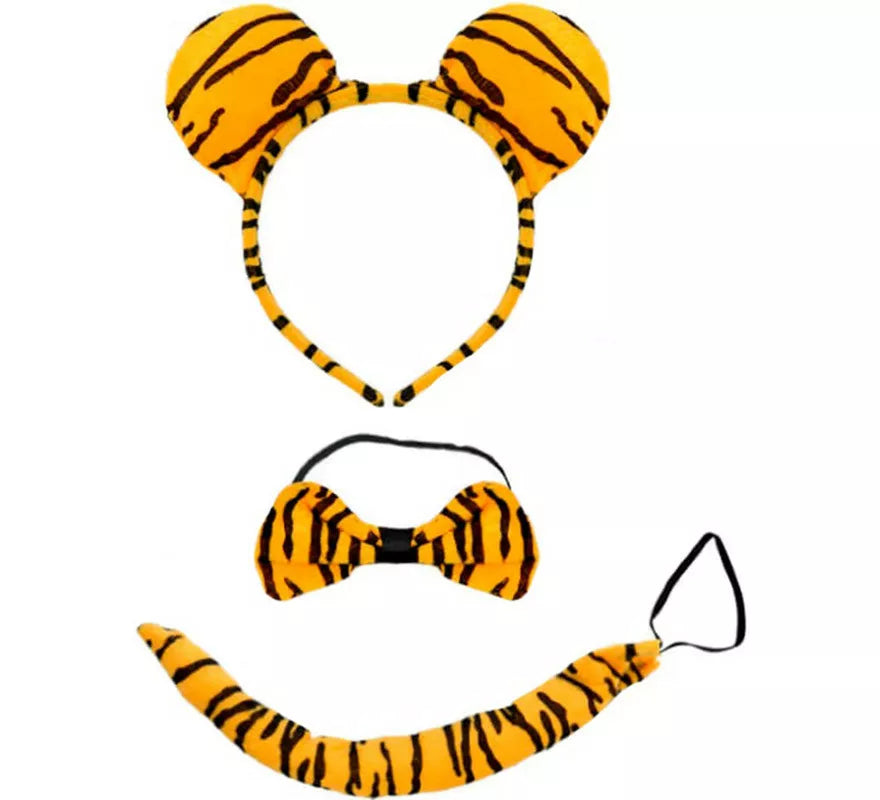 Translation missing: de.Kit de Tigre de Bengala: Diadema, Pajarita y Cola