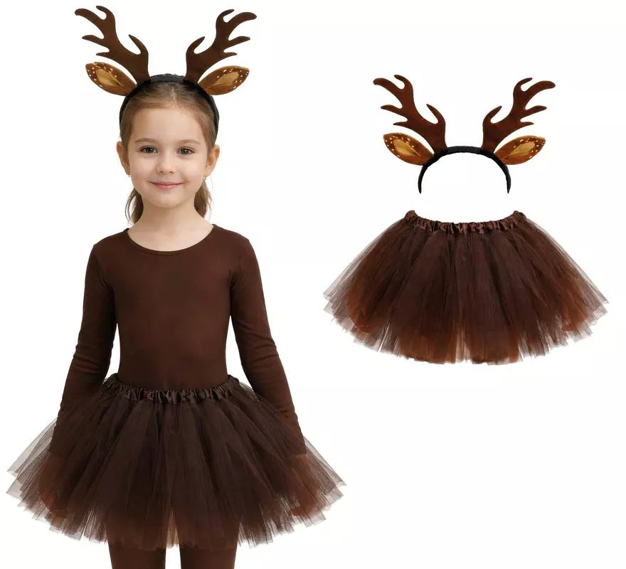 Kit de Tutú y Diadema de Reno para niña