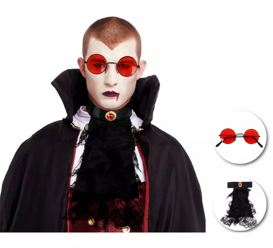 Translation missing: de.Kit de Vampiro Gótico adulto: Gafas y cuello