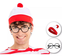Wally -Set für Erwachsene : Brille und Hut