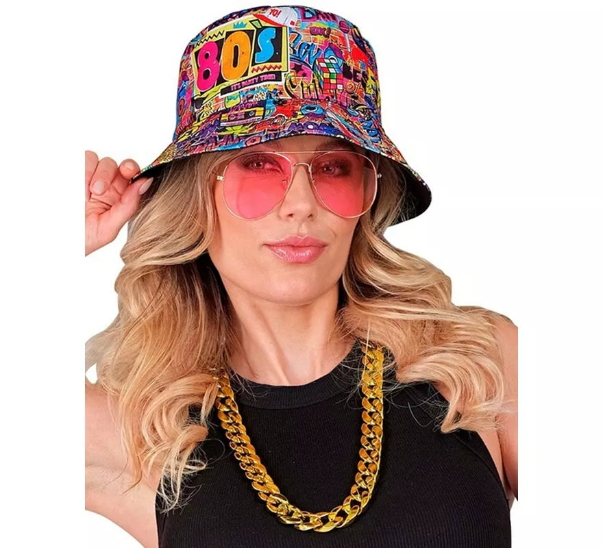 Translation missing: de.Kit Funky Años 80: Sombrero, Gafas y Collar