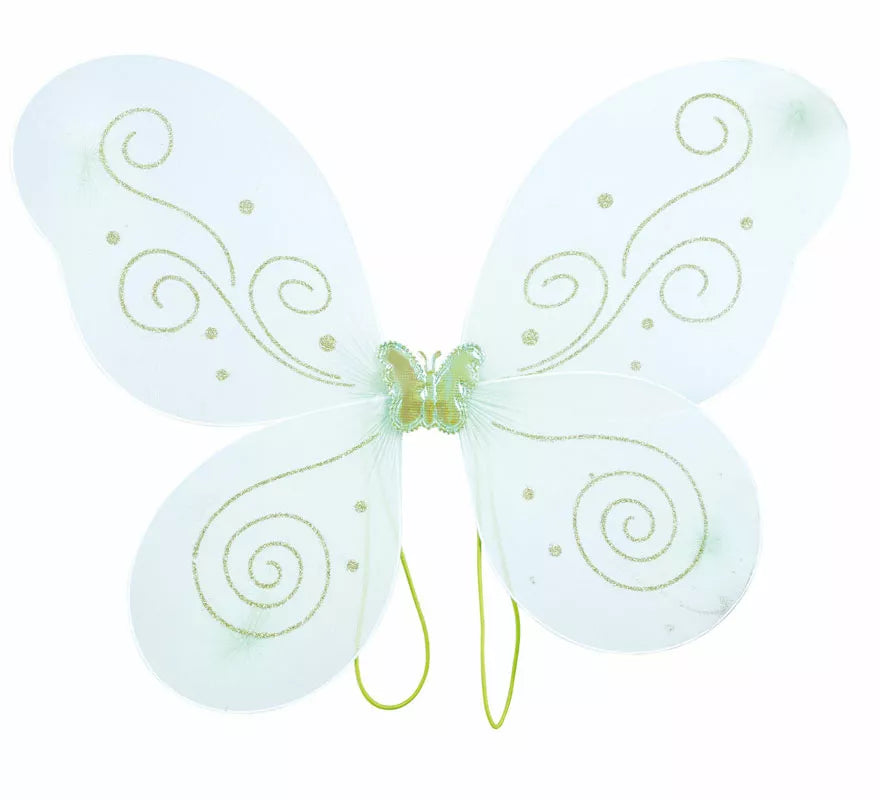 Translation missing: de.Kit Hada Mariposa Verde: Diadema, Varita y Alas de 35x40 cm
