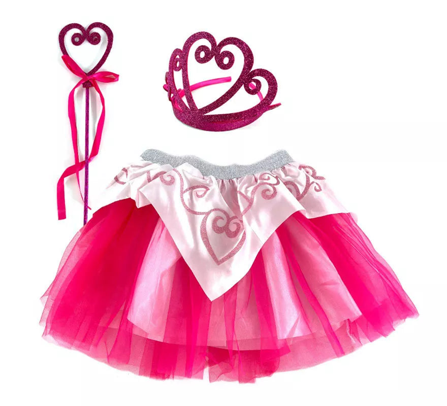 Translation missing: de.Kit Hada Princesita Fucsia Infantil: Tutú, Tiara y Varita