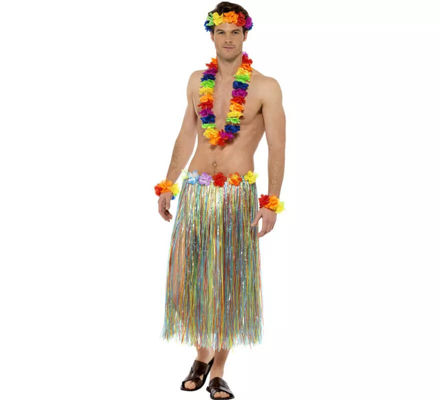 Translation missing: de.Kit Hawaiano Arco iris: Collar, Diadema y Muñequera