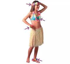 Hawaiian Kit: Armband, Fußkette, Halskette und Blumenkrone