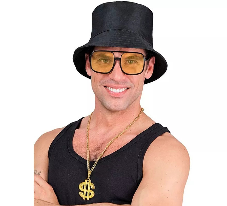 Translation missing: de.Kit Hip Hop Años 90: Sombrero, Gafas, Collar y Anillo