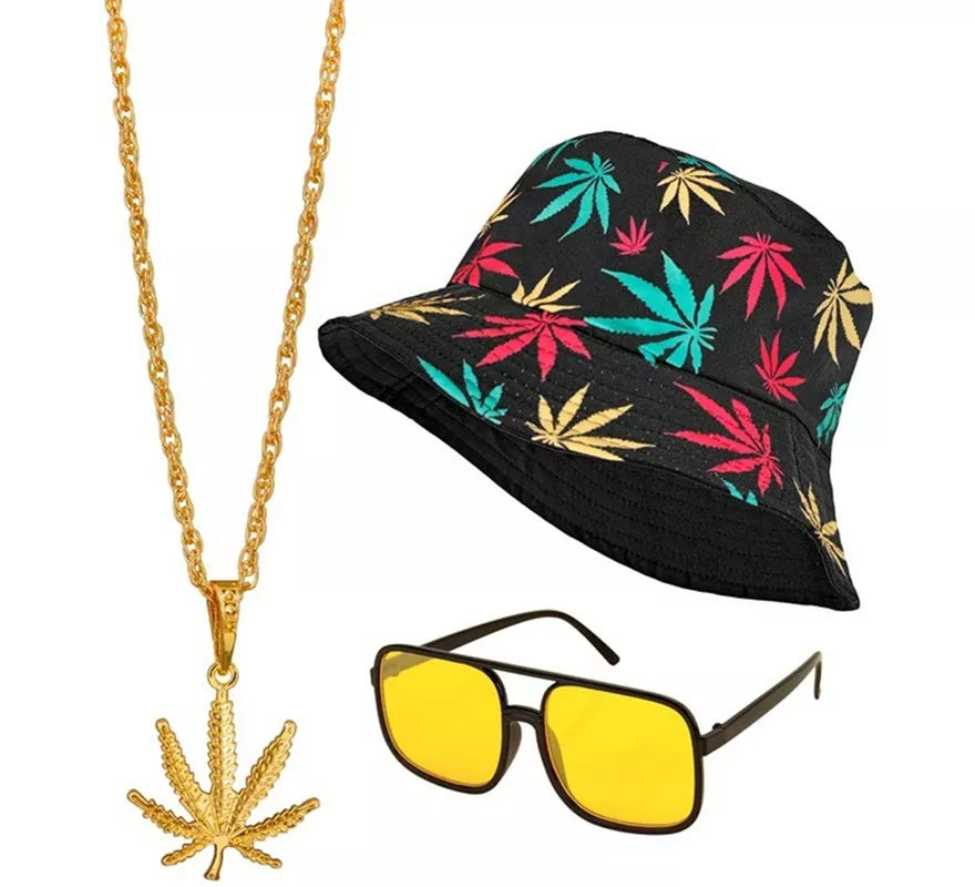 Translation missing: de.Kit Hip Hop Años 90: Sombrero, Gafas y Collar