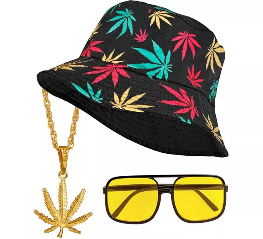 Translation missing: de.Kit Hip Hop Años 90: Sombrero, Gafas y Collar