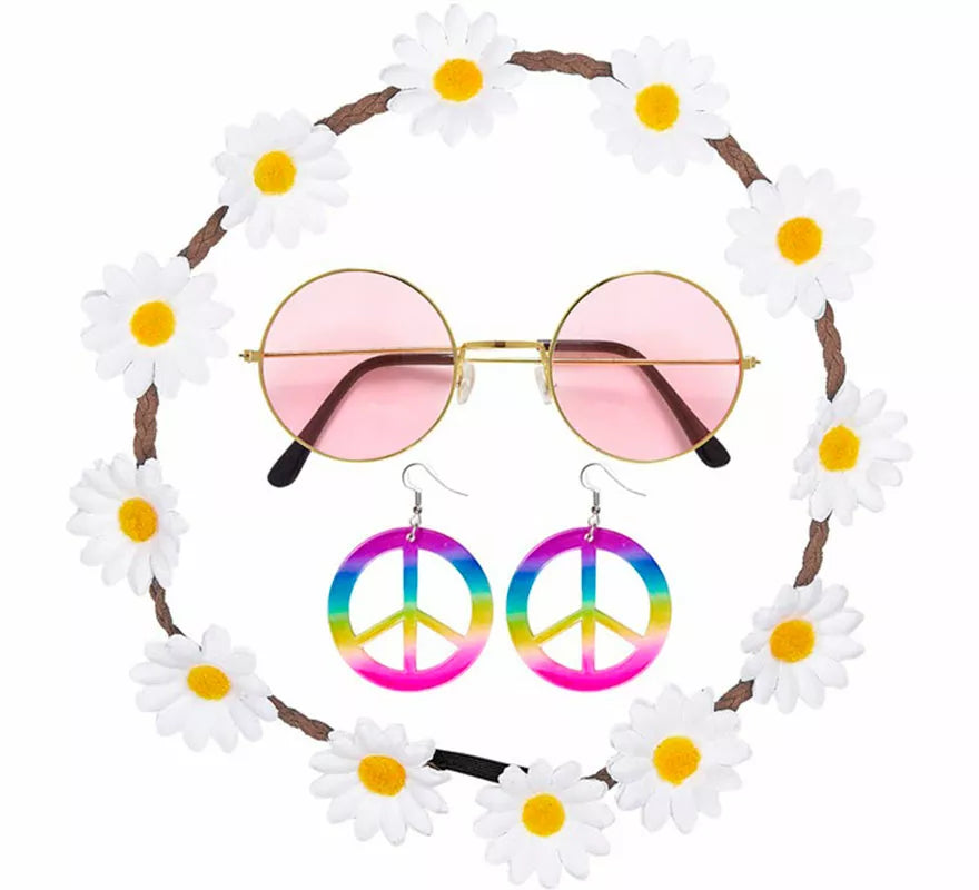 Translation missing: de.Kit Hippie: Collar, Pendientes y Gafas