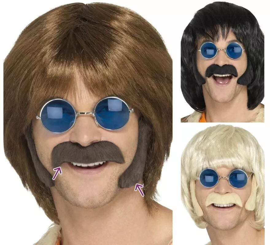 Translation missing: de.Kit Hippie: Patillas y Bigote en varios colores