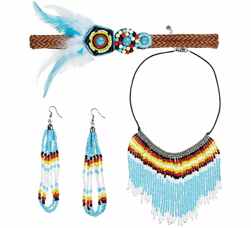 Translation missing: de.Kit India Nativa: Collar, Pendientes y Cinta