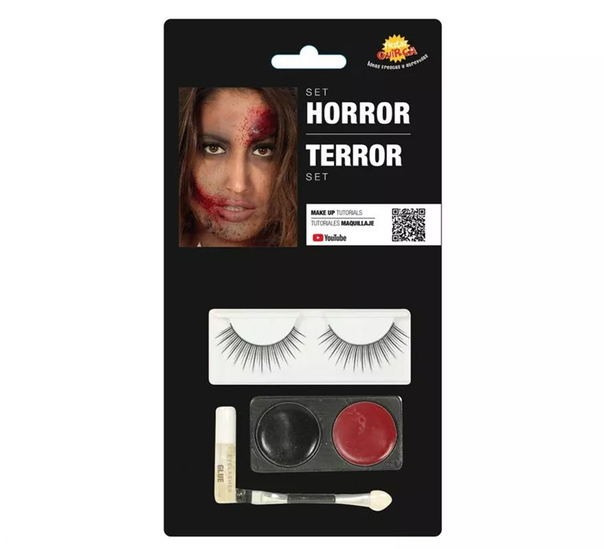 Translation missing: de.Kit Maquillaje: Negro y Rojo, Pestañas, Pegamento, Pincel