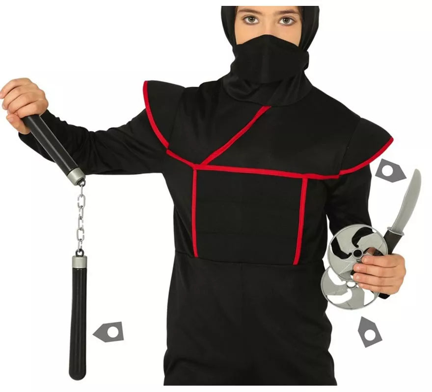 Translation missing: de.Kit Ninja: Nunchaku, Cuchillo y 2 Estrellas