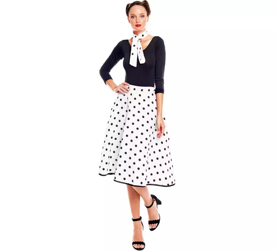 Kit o Disfraz Años 50 en varios colores para mujer: Falda y Pañuelo