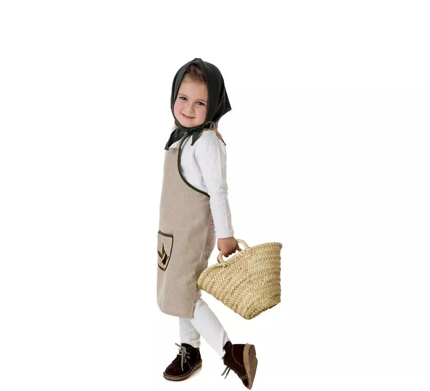 Translation missing: de.Kit o Disfraz de Castañera Beige Hojas-Castaña para niña