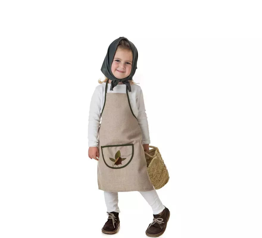 Translation missing: de.Kit o Disfraz de Castañera Beige Hojas-Castaña para niña