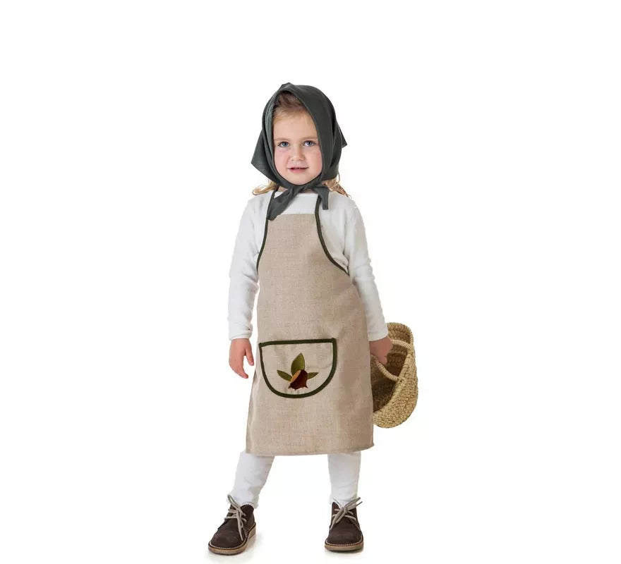 Translation missing: de.Kit o Disfraz de Castañera Beige Hojas-Castaña para niña