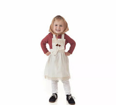 Chestañera Cotton Daria Kit oder Kostüm für Mädchen: Schürze und Taschentuch
