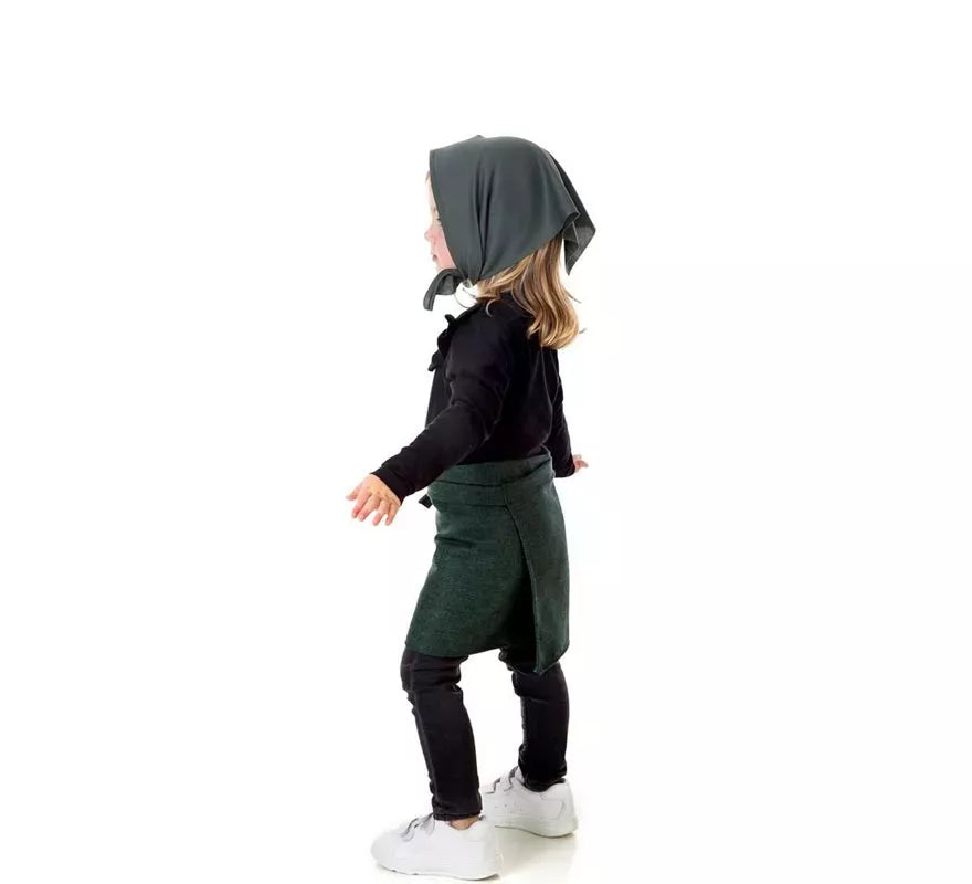 Translation missing: de.Kit o Disfraz de Castañera Otoño Verde para niña
