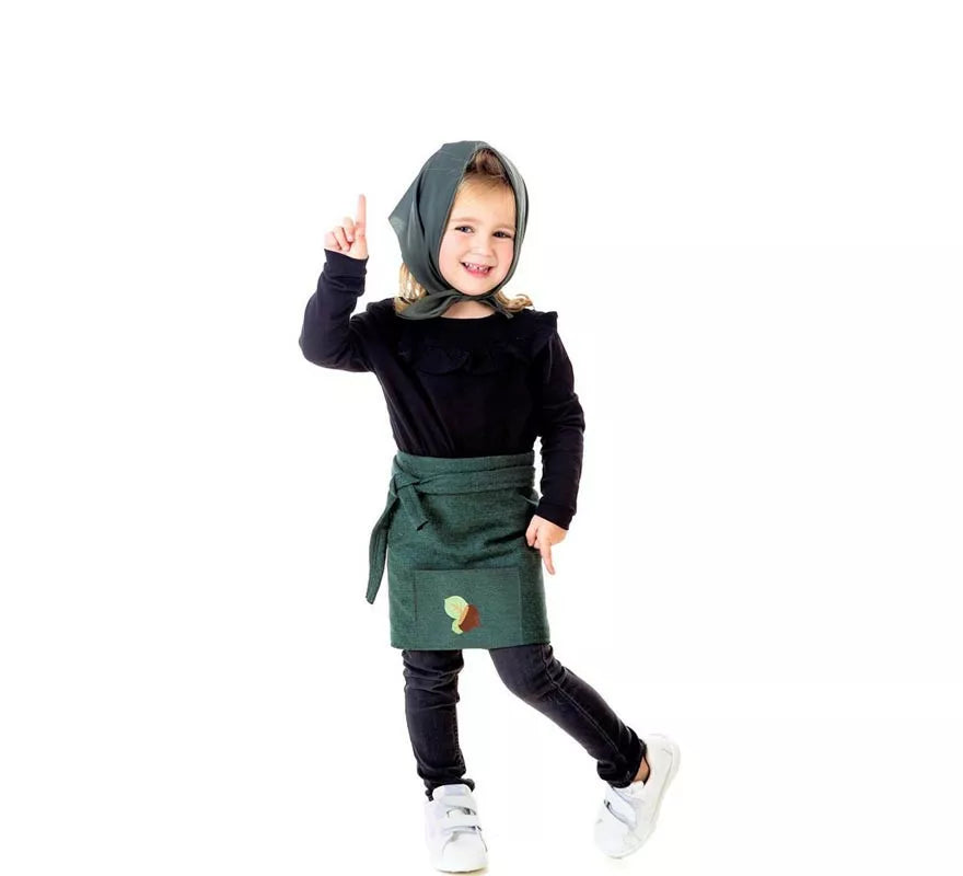 Translation missing: de.Kit o Disfraz de Castañera Otoño Verde para niña