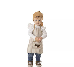 Set oder Braungestreiftes Kastanienverkäuferin Kostüm für Babys