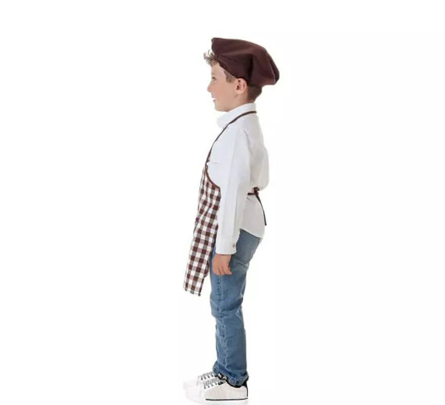 Translation missing: de.Kit o Disfraz de Castañero Efrén para niño: Delantal y Boina