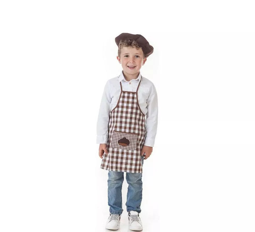 Translation missing: de.Kit o Disfraz de Castañero Efrén para niño: Delantal y Boina