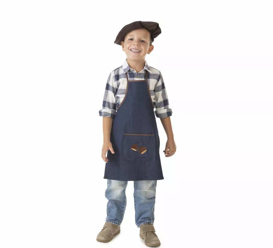 Translation missing: de.Kit o Disfraz de Castañero Jeans para niño: Delantal y Boina
