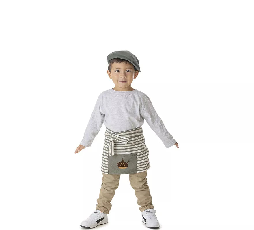 Translation missing: de.Kit o Disfraz de Castañero Rayas Verde Corto para niño