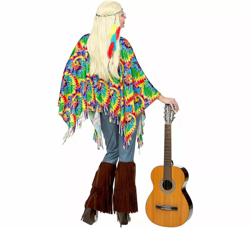Translation missing: de.Kit o Disfraz de Hippie Psicodélico: Poncho y Diadema