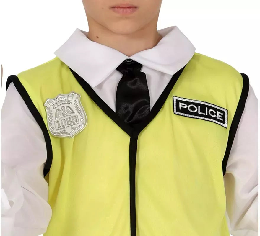 Translation missing: de.Kit o Disfraz de Policía para niños: Chaleco, Gorro y Camisa