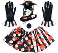Kit Payasa Asesina Mujer: Tutú, Guantes, Minisombrero y Nariz