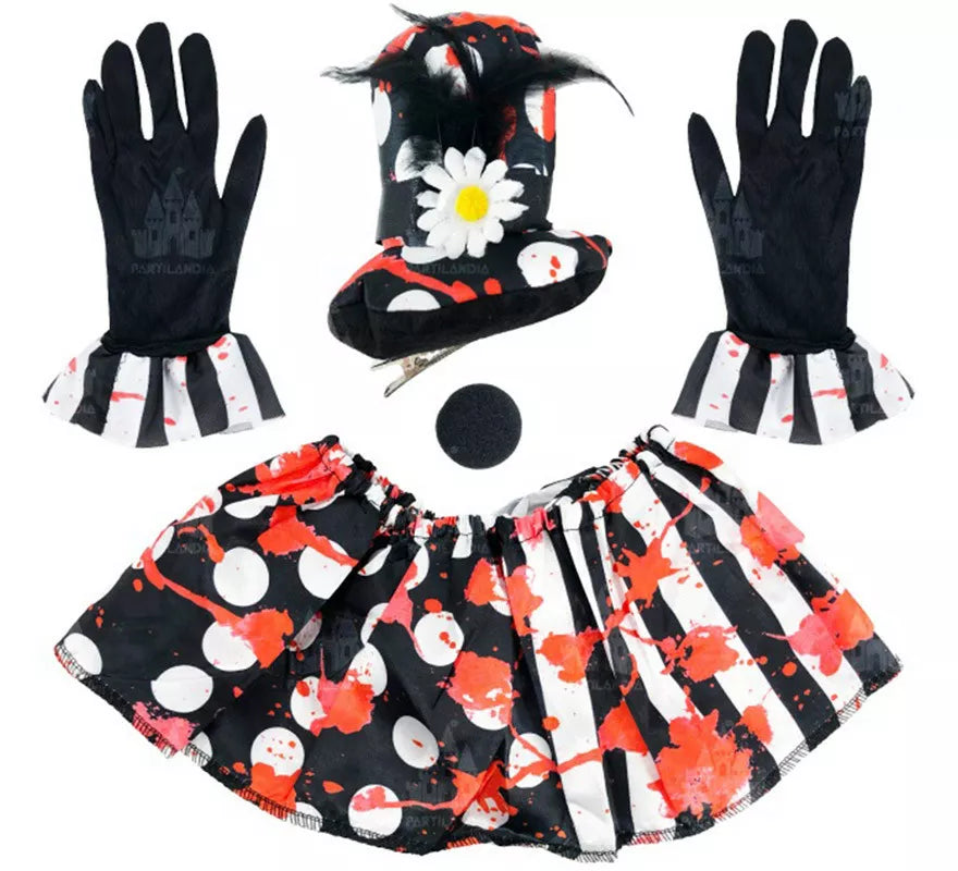 Translation missing: de.Kit Payasa Asesina Mujer: Tutú, Guantes, Minisombrero y Nariz