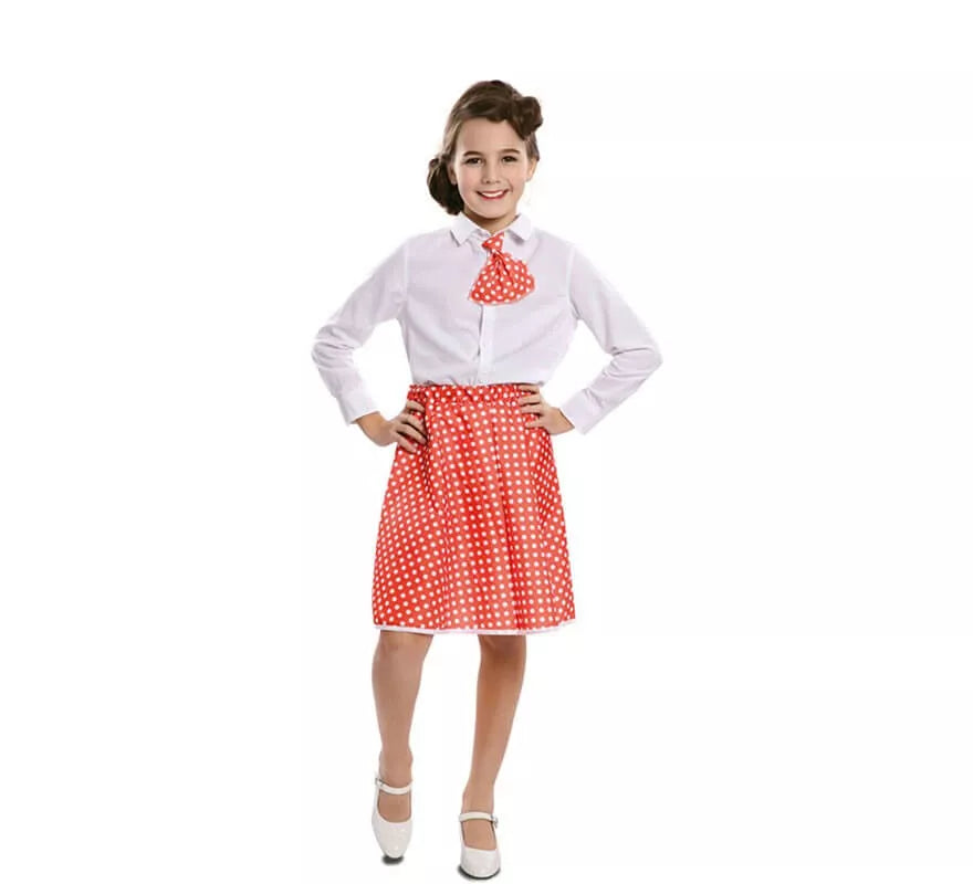 Translation missing: de.Kit Pin-Up Rojo para niña: Falda y Corbata