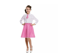 Pink Pin-Up Kit für Mädchen: Rock und Krawatte