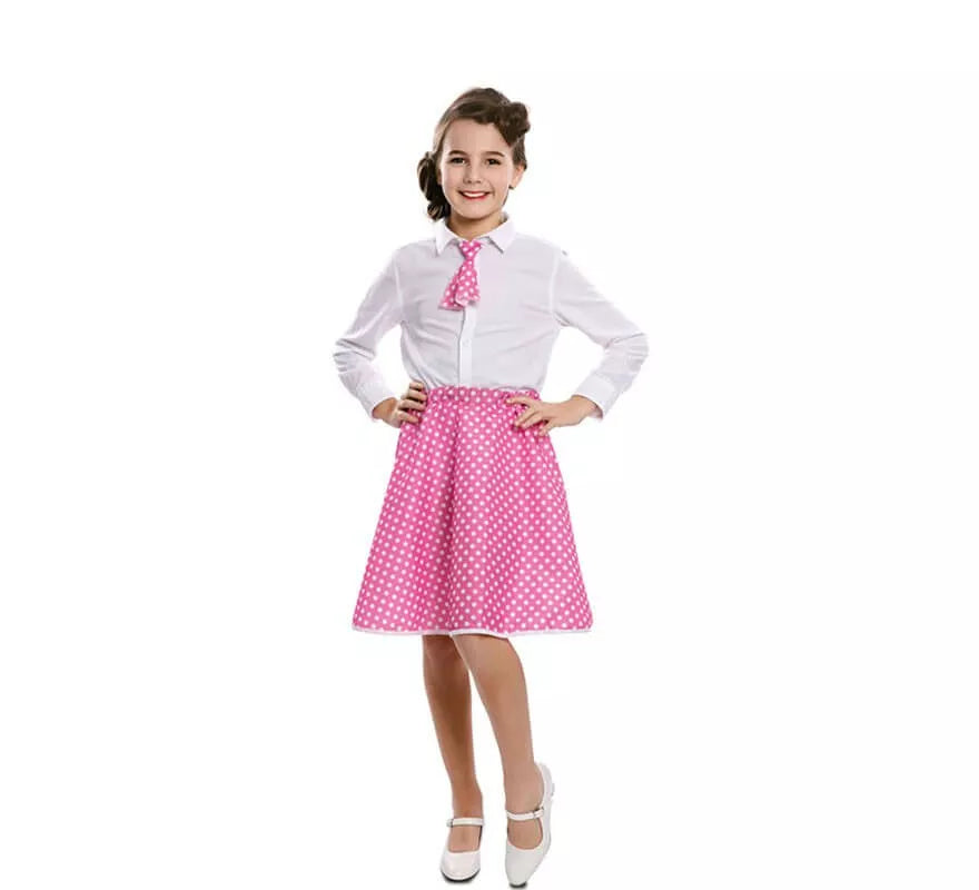 Translation missing: de.Kit Pin-Up Rosa para niña: Falda y Corbata
