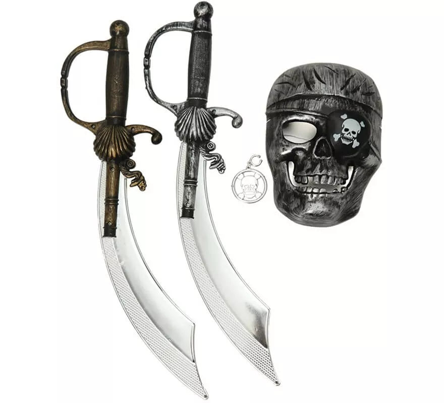 Translation missing: de.Kit Pirata: 2 Espadas, Máscara y Pendiente
